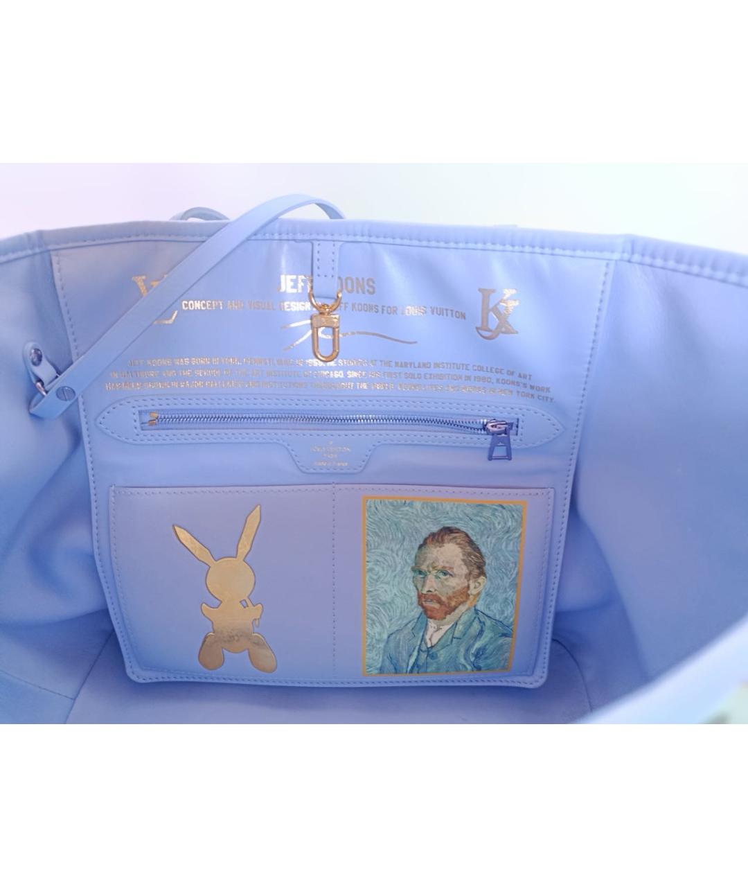 LOUIS VUITTON Голубая сумка тоут, фото 4