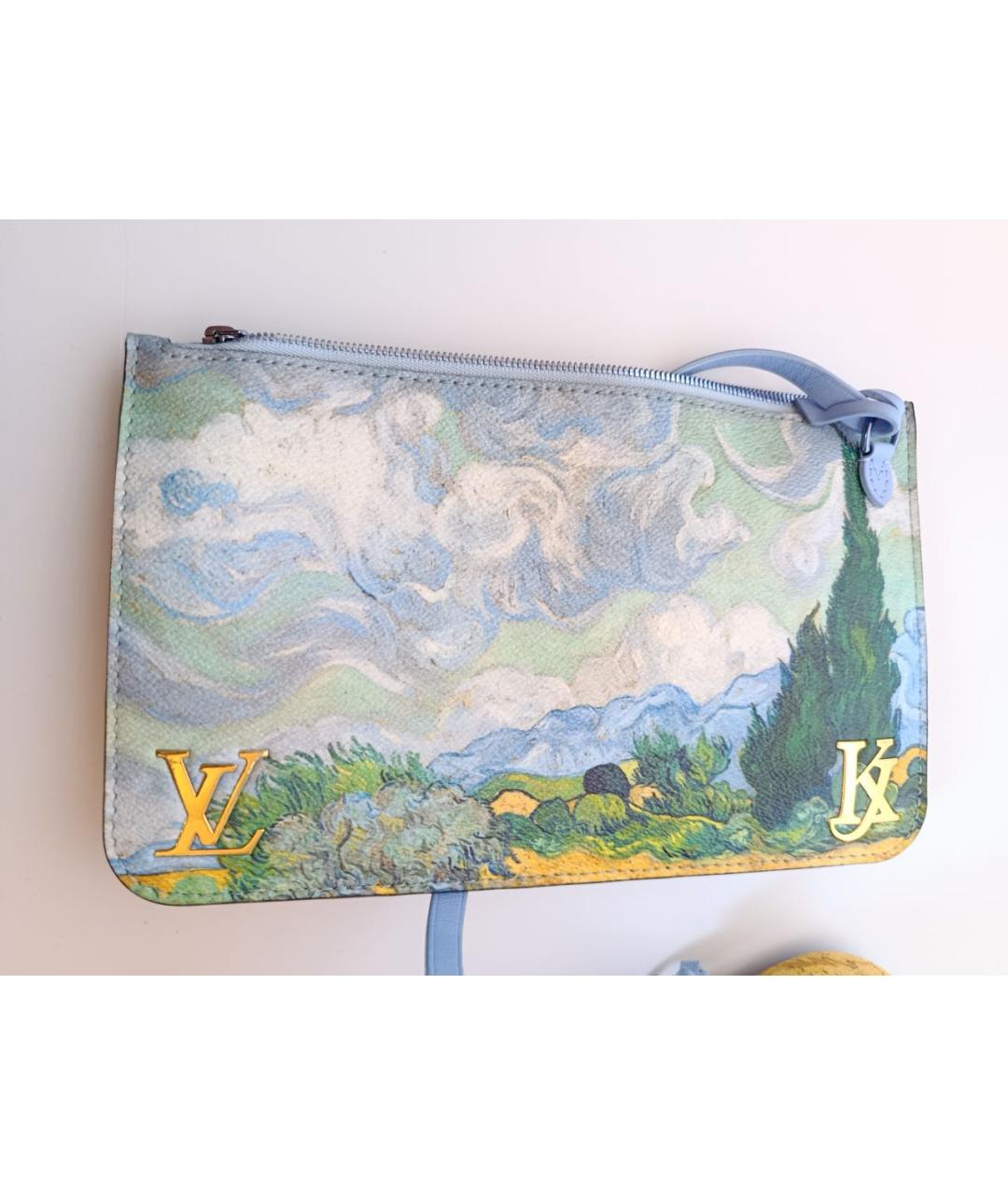 LOUIS VUITTON Голубая сумка тоут, фото 7