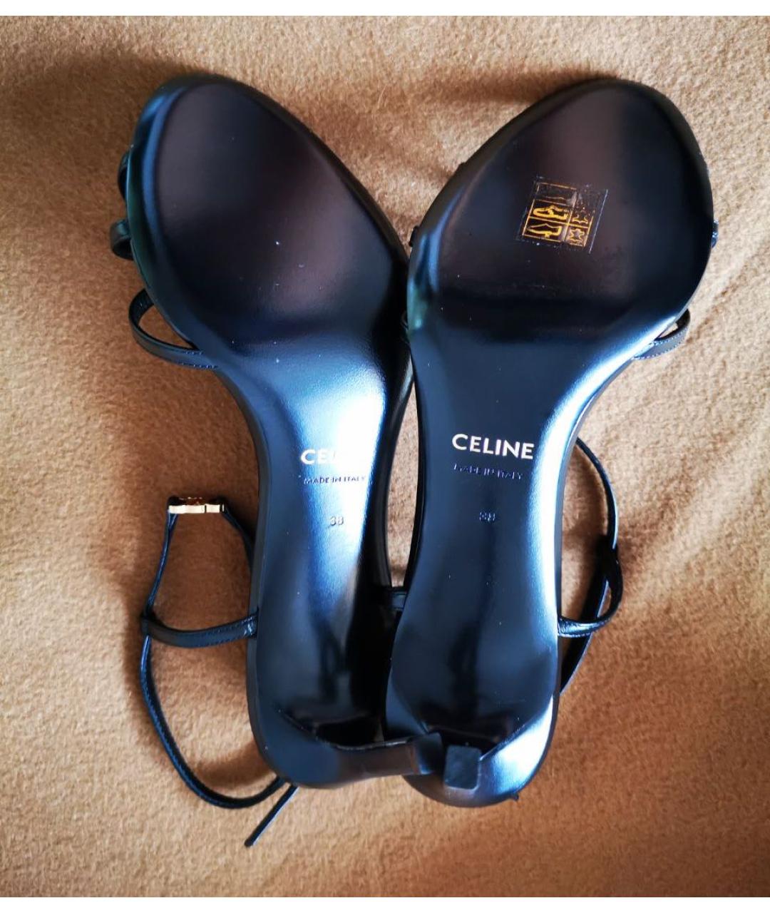 CELINE Черные кожаные туфли, фото 4