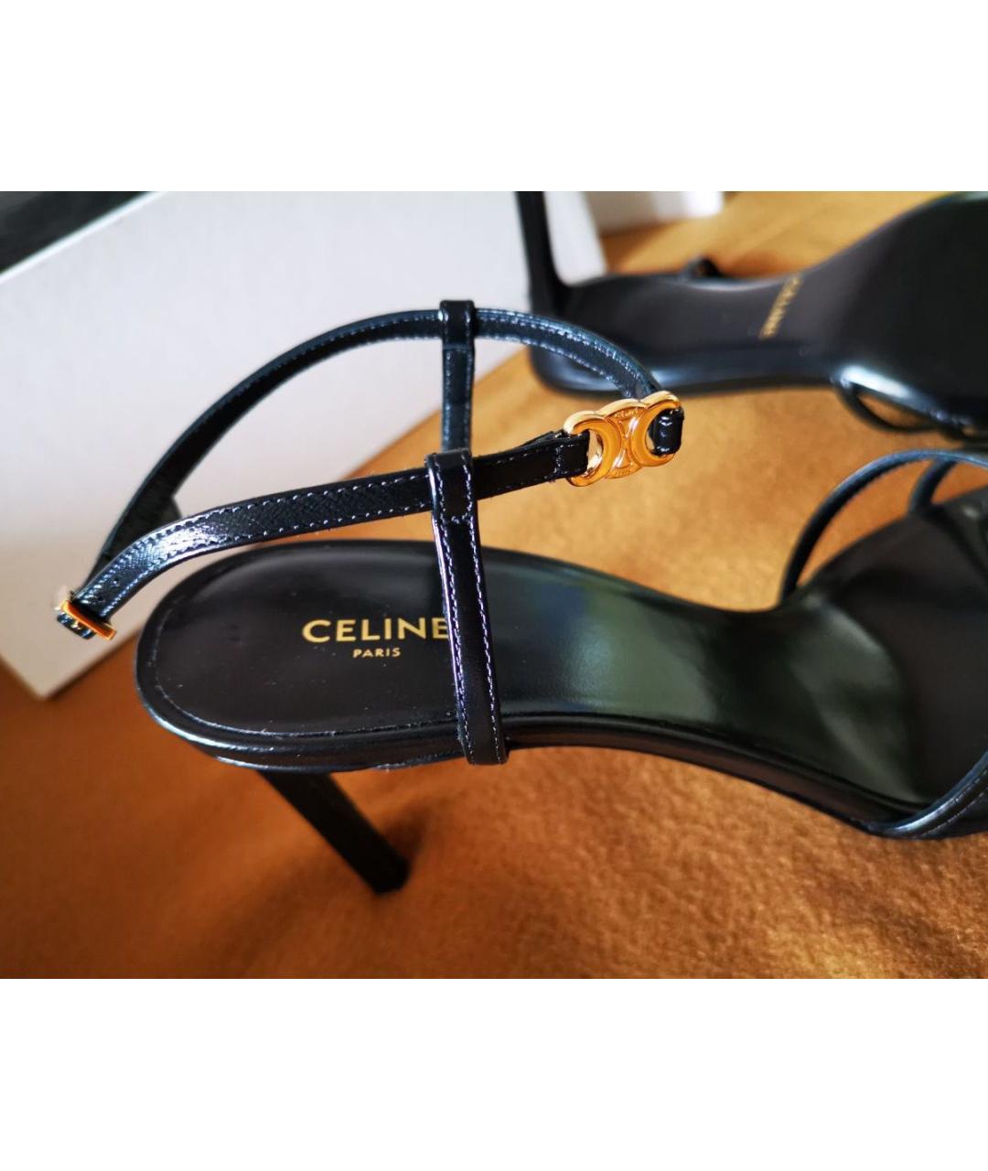 CELINE Черные кожаные туфли, фото 7