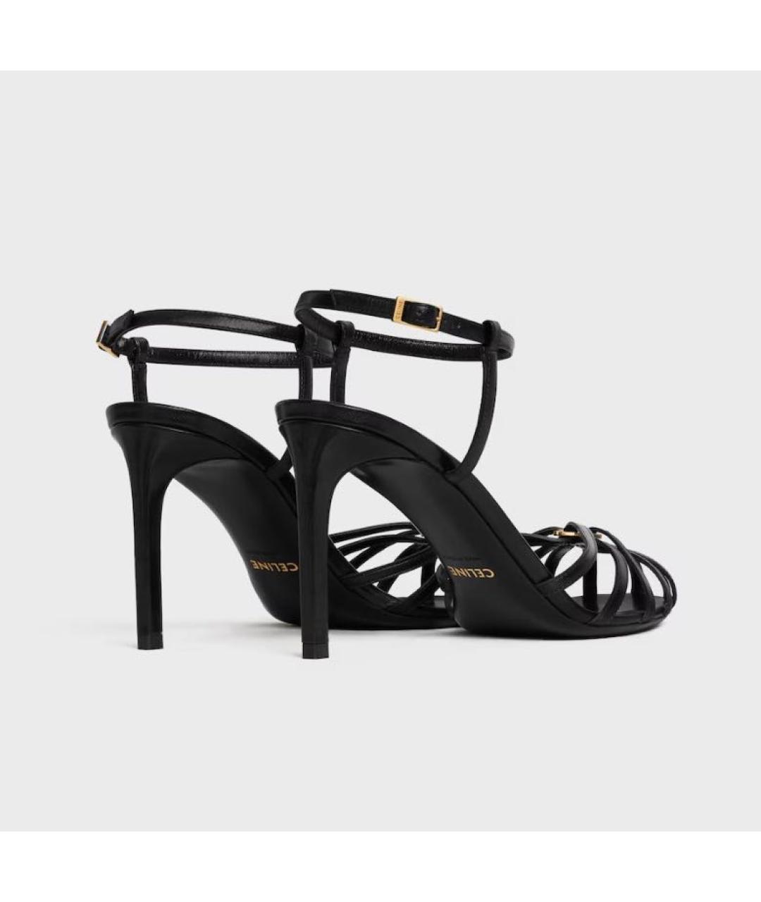 CELINE Черные кожаные туфли, фото 8