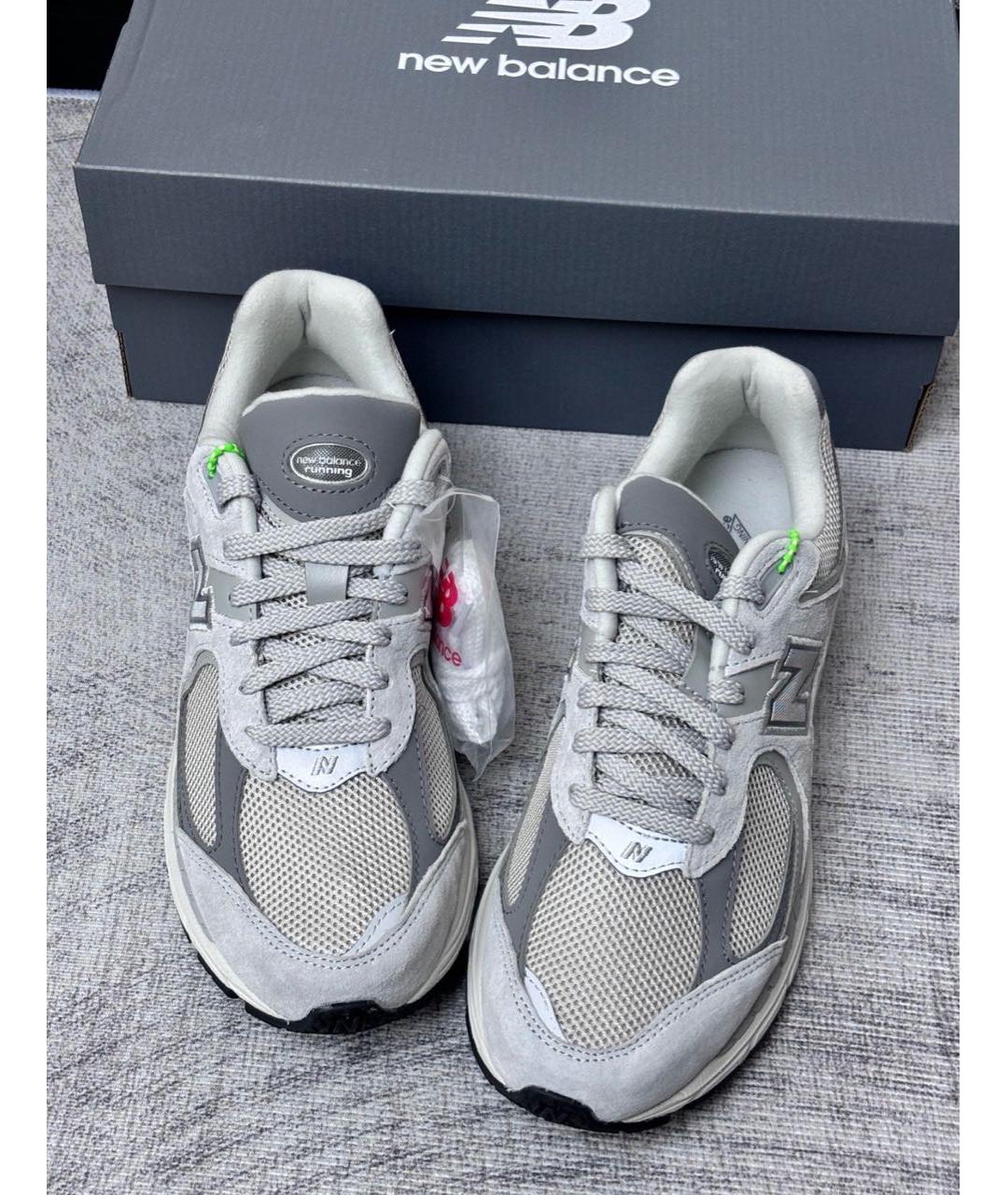 NEW BALANCE Серые замшевые низкие кроссовки / кеды, фото 3