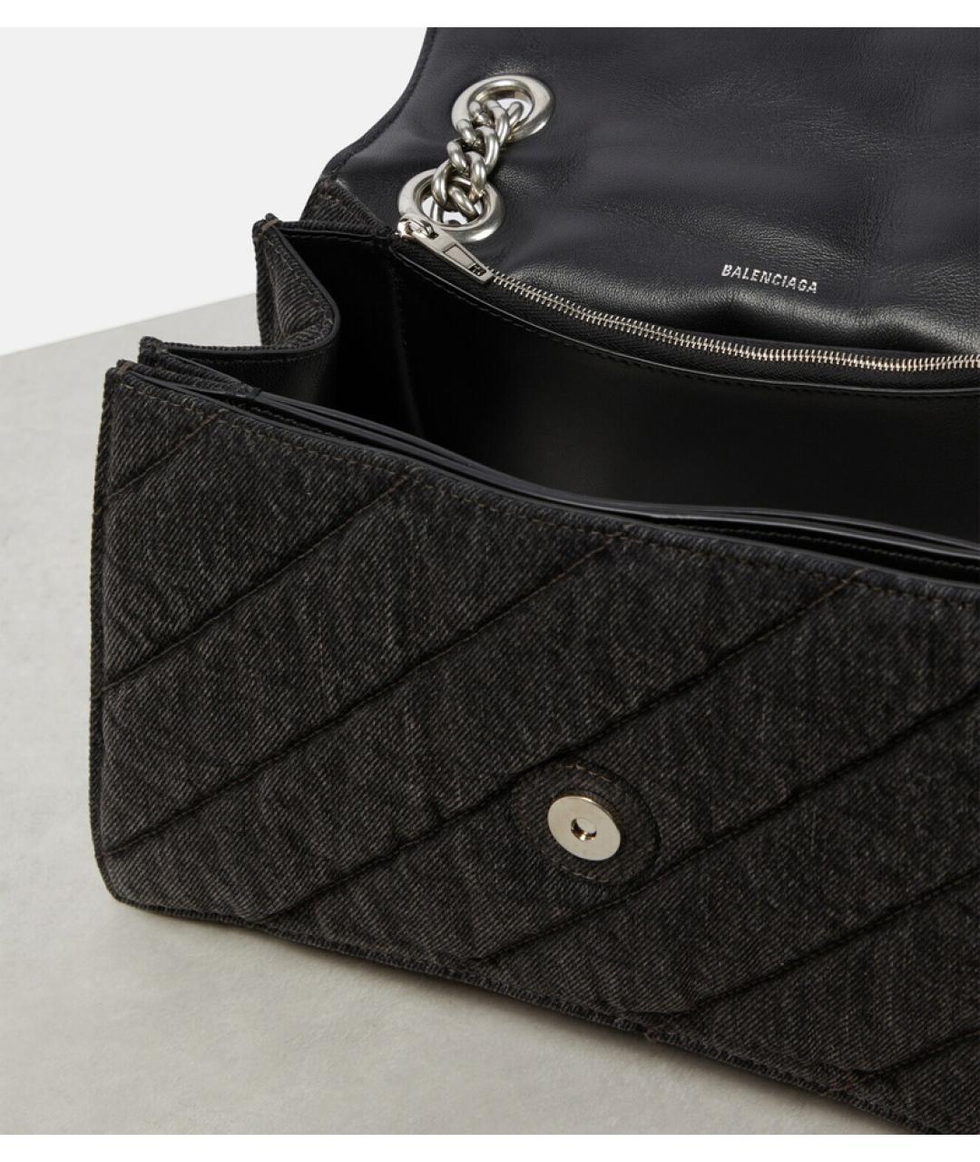 BALENCIAGA Черная тканевая сумка через плечо, фото 4