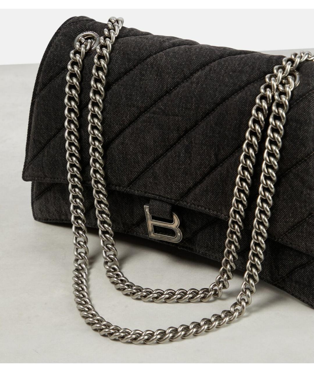 BALENCIAGA Черная тканевая сумка через плечо, фото 3