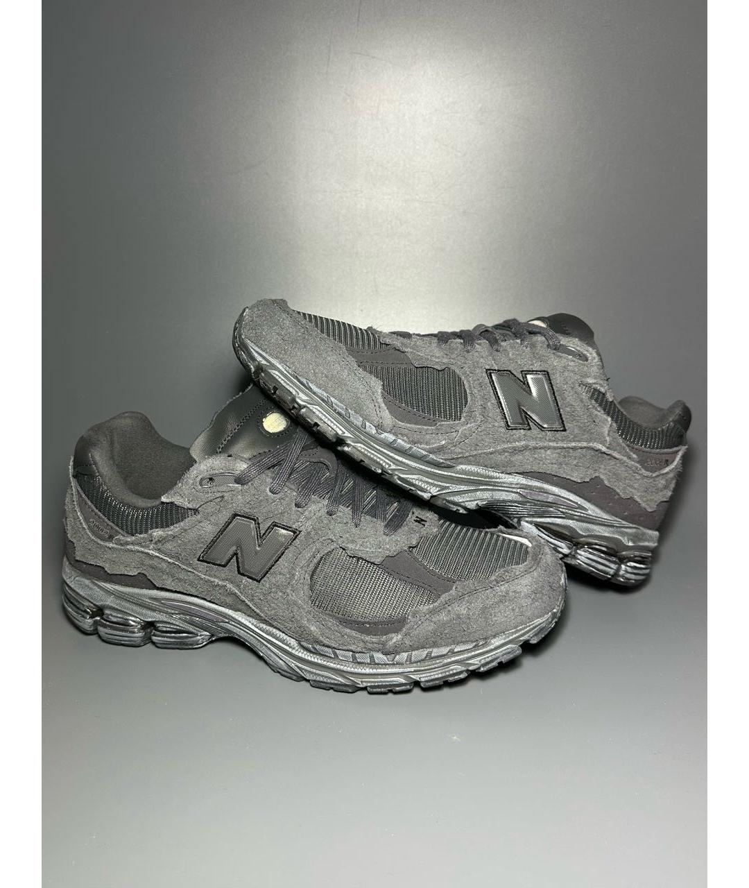 NEW BALANCE Антрацитовые замшевые низкие кроссовки / кеды, фото 6