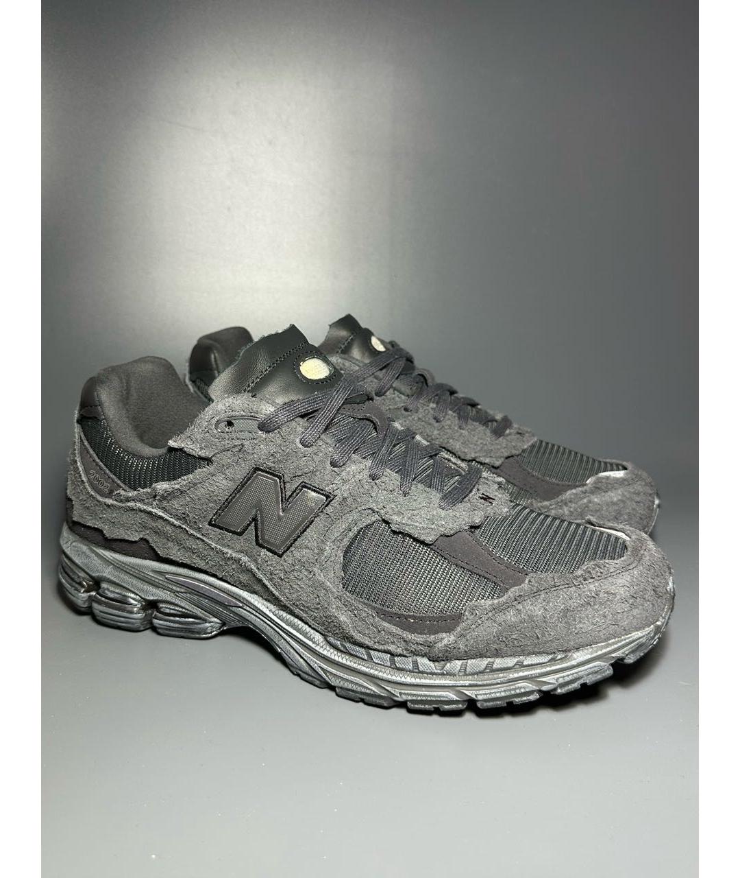NEW BALANCE Антрацитовые замшевые низкие кроссовки / кеды, фото 5