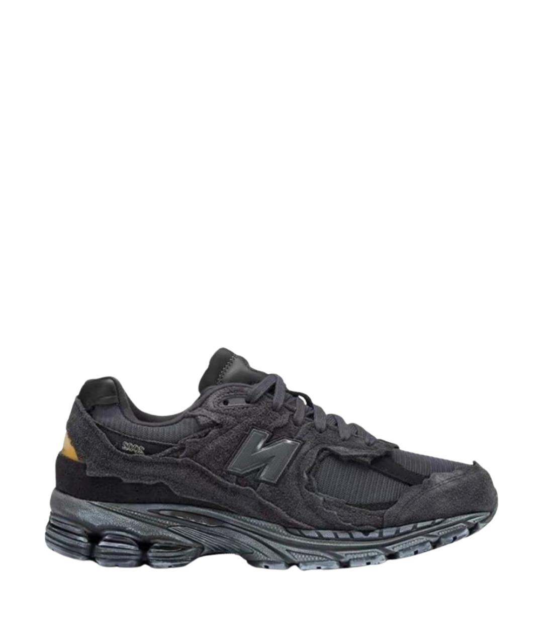 NEW BALANCE Антрацитовые замшевые низкие кроссовки / кеды, фото 1