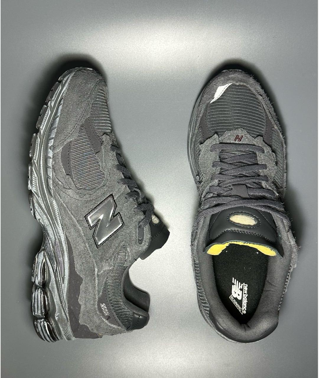 NEW BALANCE Антрацитовые замшевые низкие кроссовки / кеды, фото 3