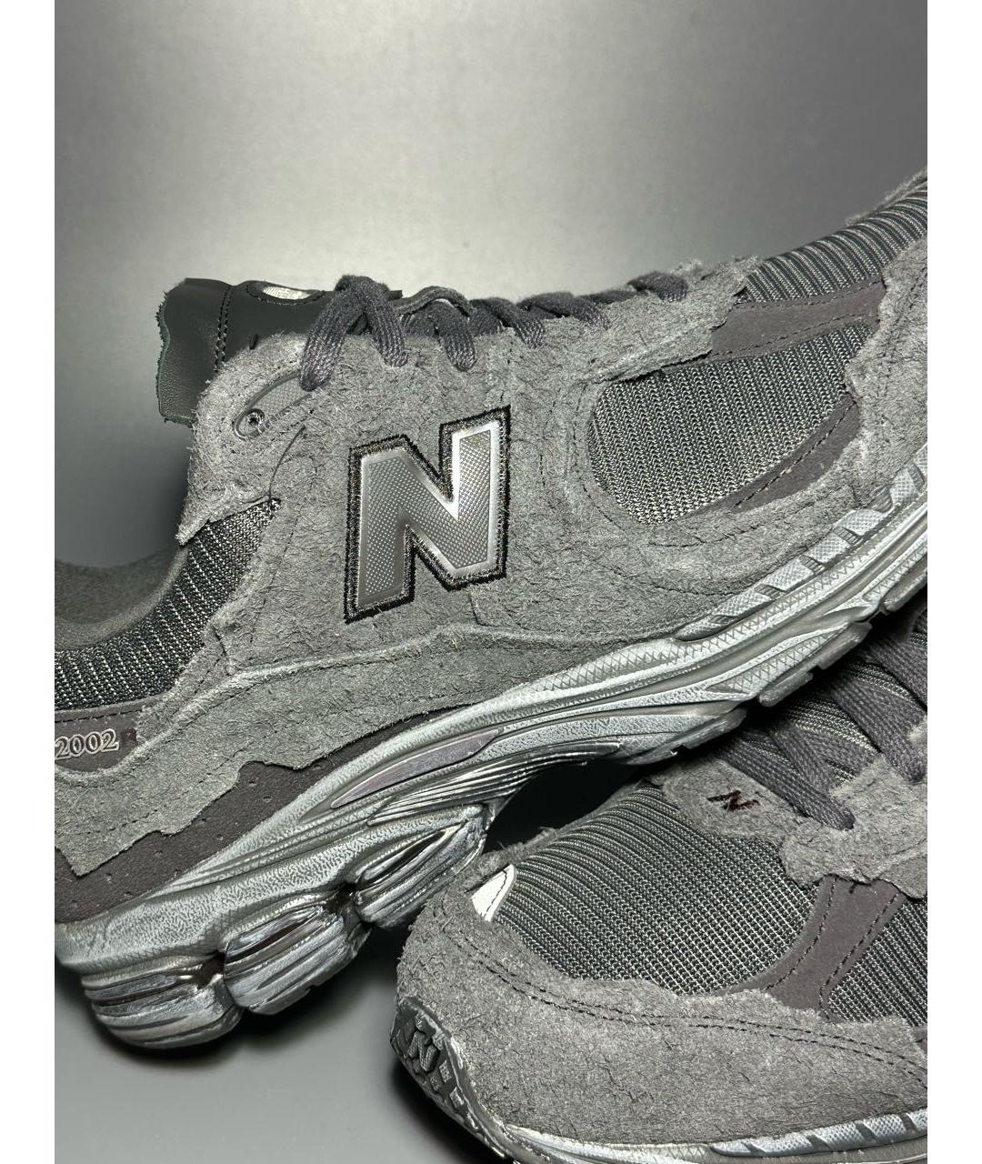NEW BALANCE Антрацитовые замшевые низкие кроссовки / кеды, фото 7