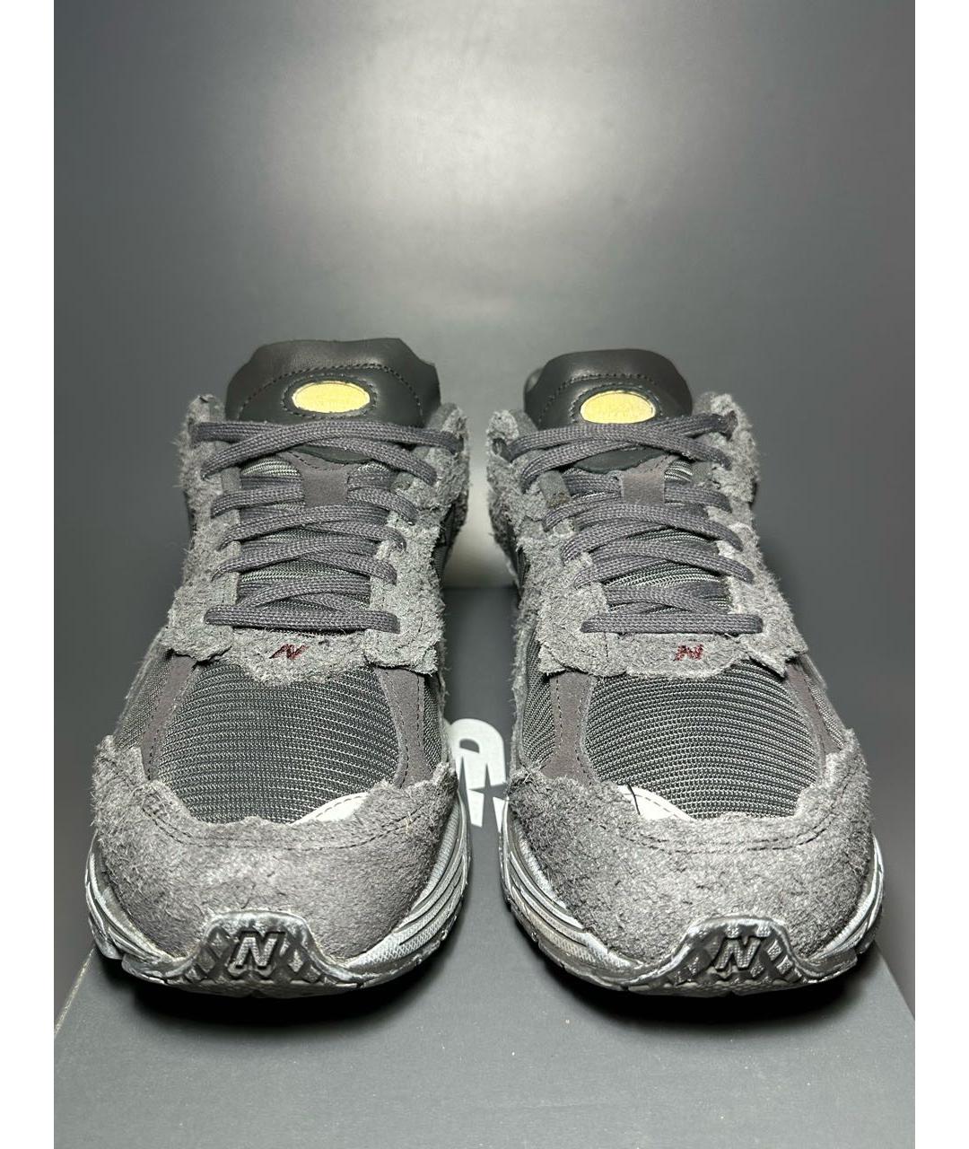 NEW BALANCE Антрацитовые замшевые низкие кроссовки / кеды, фото 2
