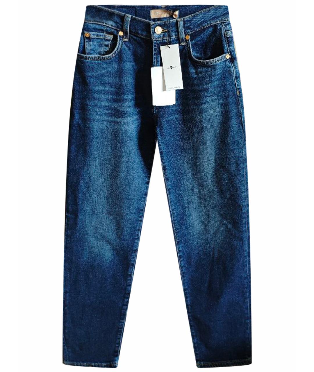 7 FOR ALL MANKIND Темно-синие хлопковые прямые джинсы, фото 1