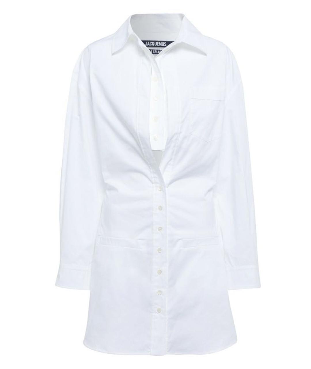 JACQUEMUS Белое коктейльное платье, фото 6