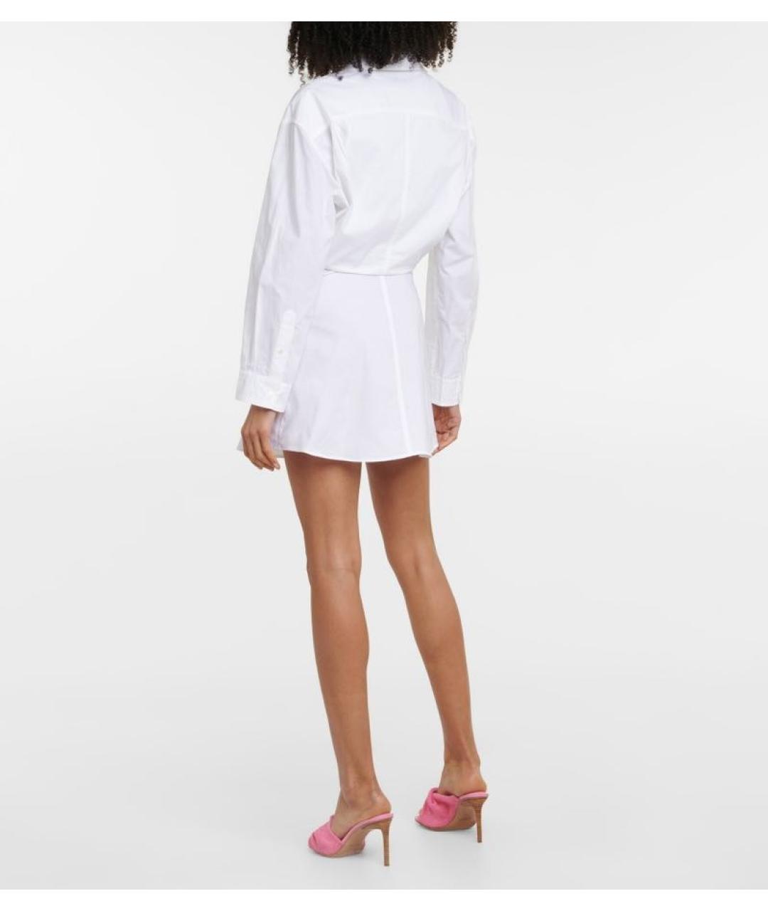 JACQUEMUS Белое коктейльное платье, фото 3