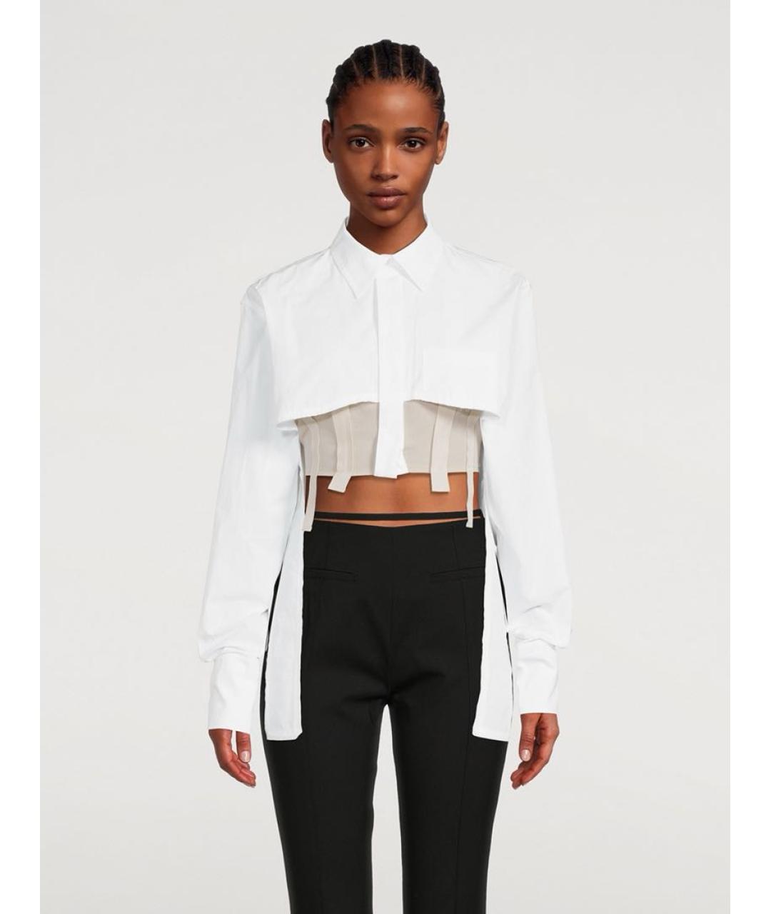 JACQUEMUS Белая хлопковая рубашка, фото 2