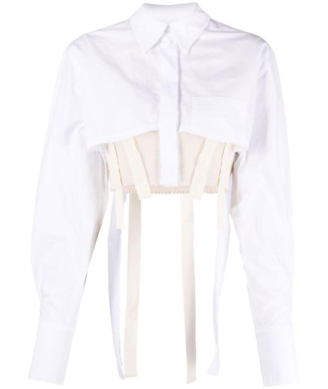 JACQUEMUS Белая хлопковая рубашка, фото 7