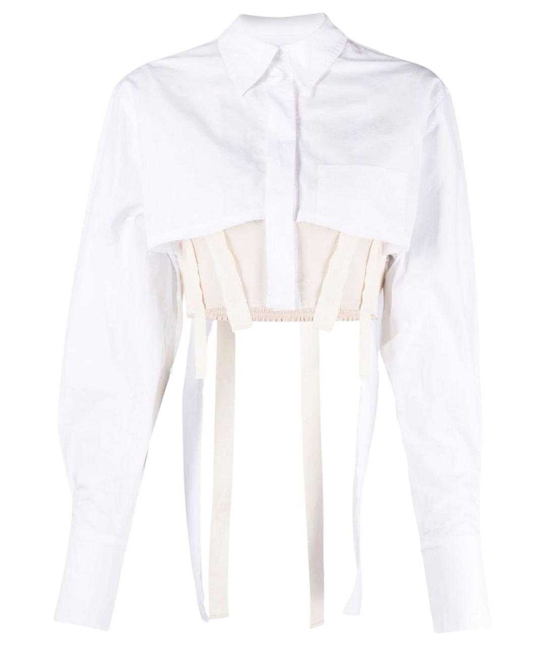 JACQUEMUS Белая хлопковая рубашка, фото 1