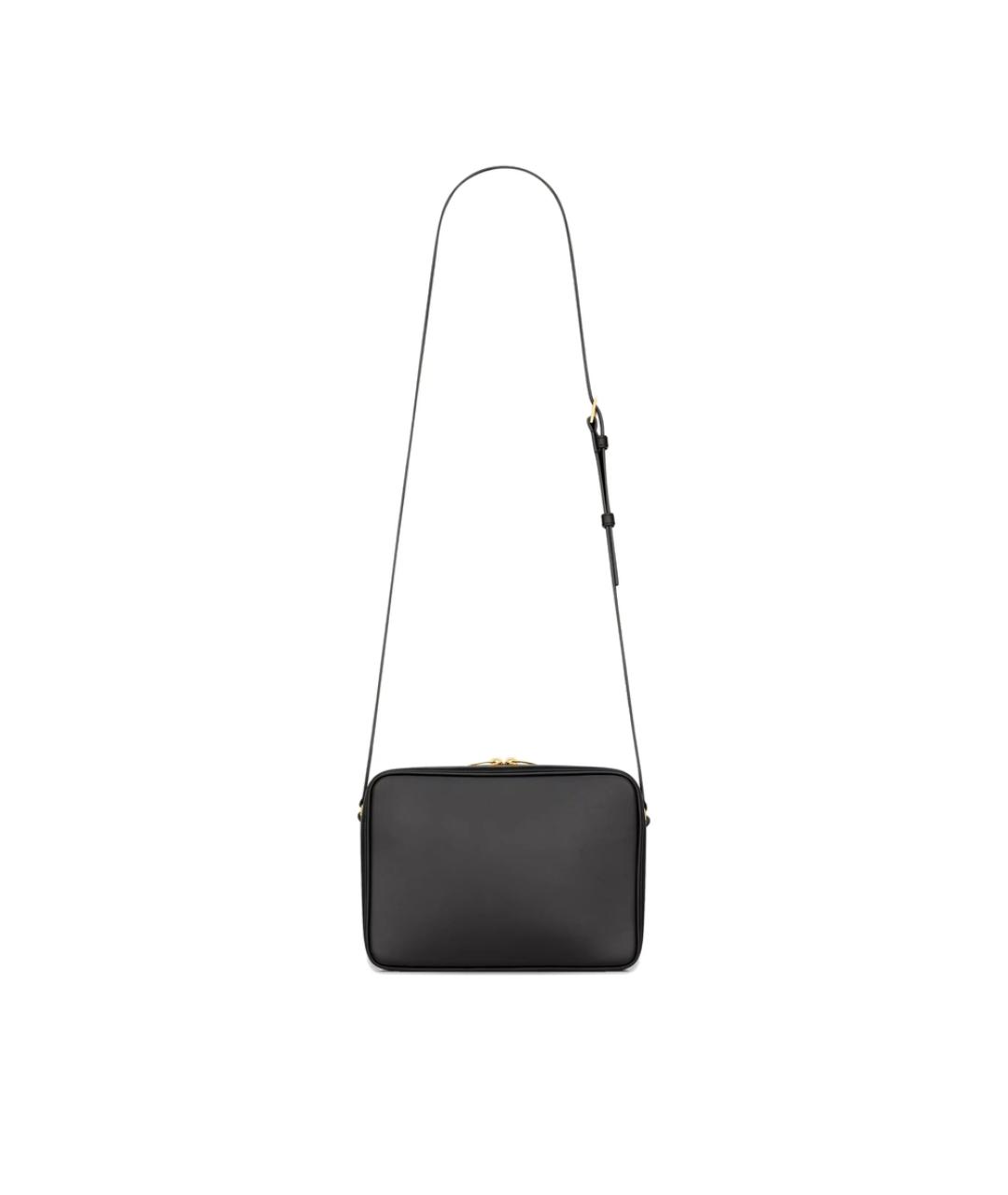 SAINT LAURENT Черная кожаная сумка на плечо, фото 3