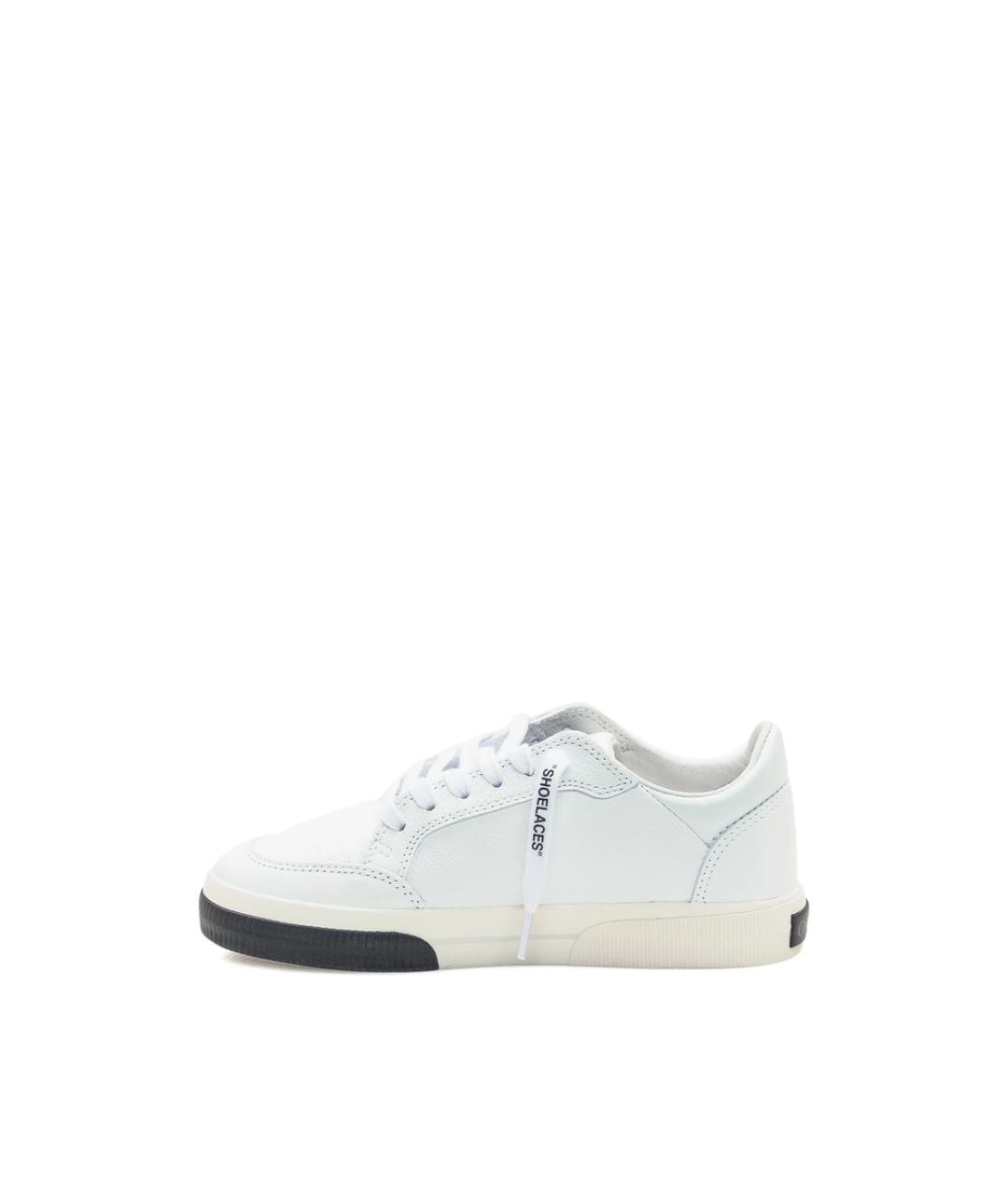 OFF-WHITE Белые кожаные кеды, фото 2
