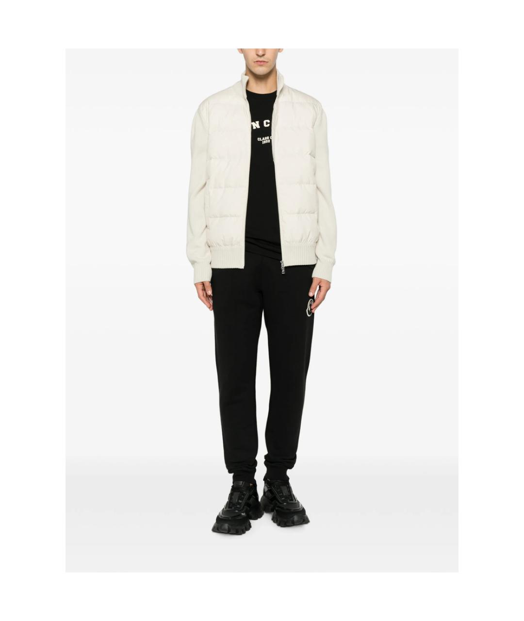 MONCLER Черные хлопковые повседневные брюки, фото 4