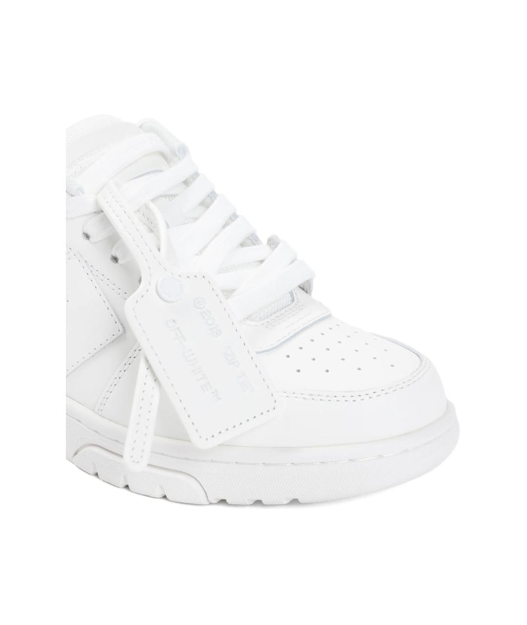 OFF-WHITE Белые кожаные кроссовки, фото 2