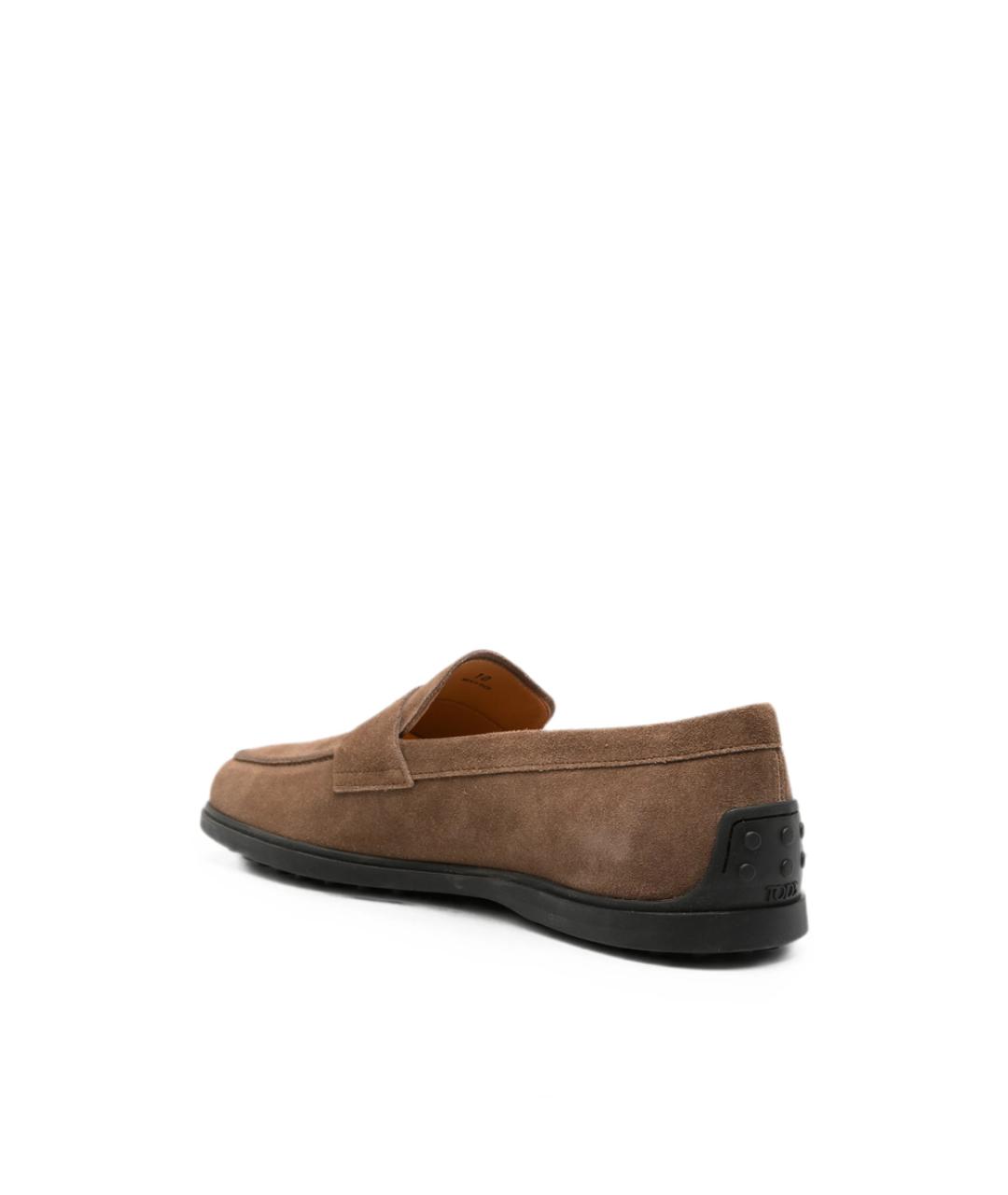 TOD'S Коричневые замшевые лоферы, фото 2