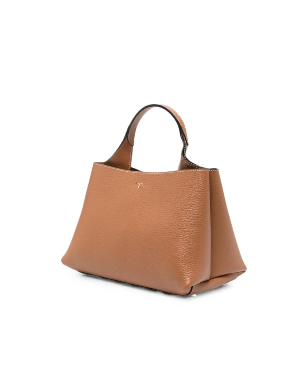 TOD'S Коричневая кожаная сумка тоут, фото 5