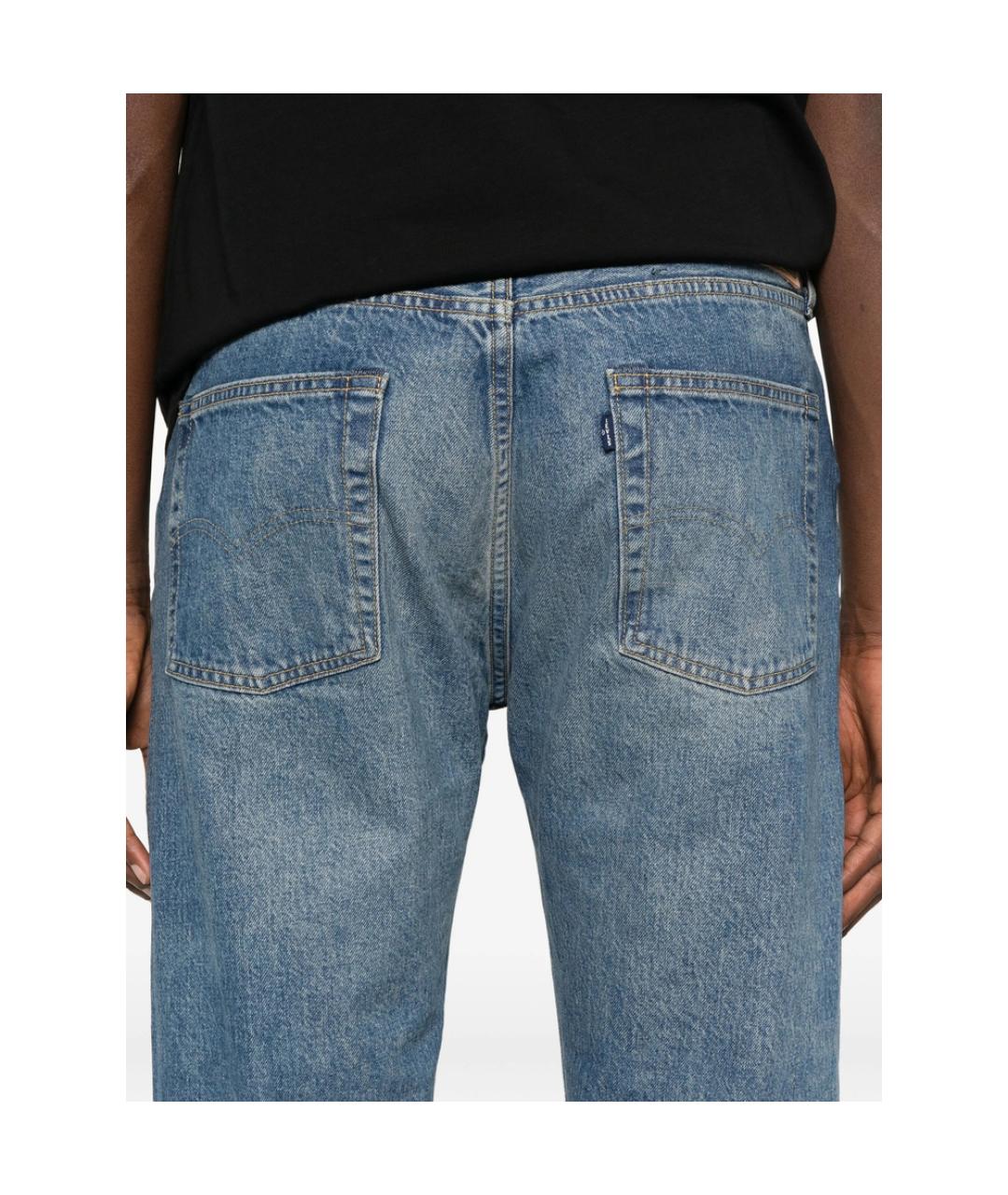 LEVI'S Голубые хлопковые прямые джинсы, фото 4