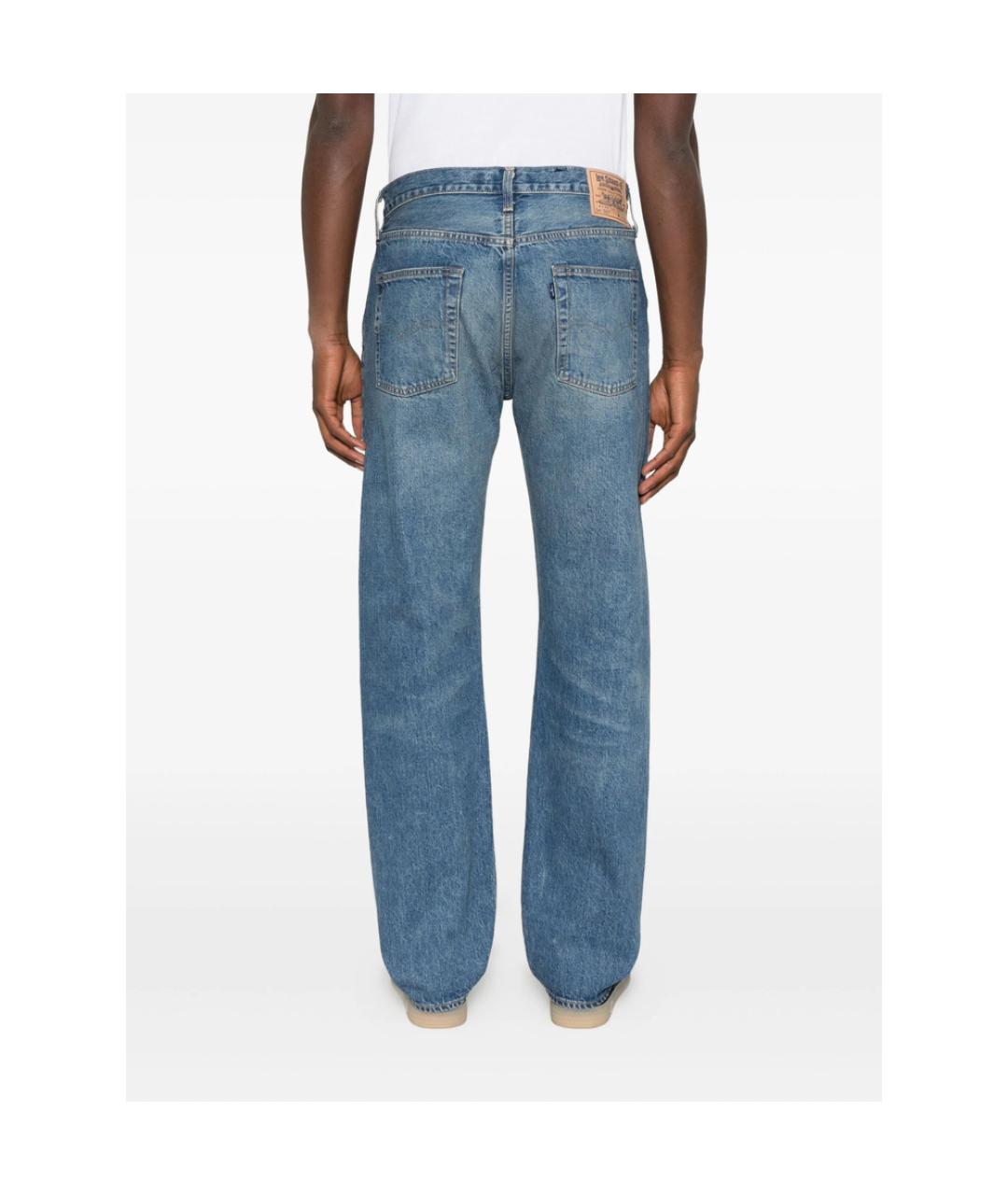 LEVI'S Голубые хлопковые прямые джинсы, фото 3