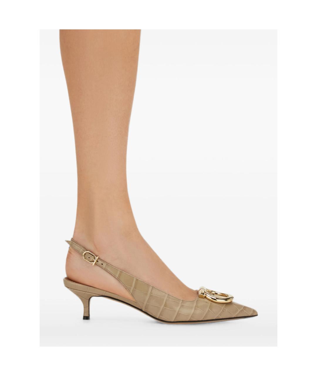 FERRAGAMO Бежевые кожаные туфли, фото 3