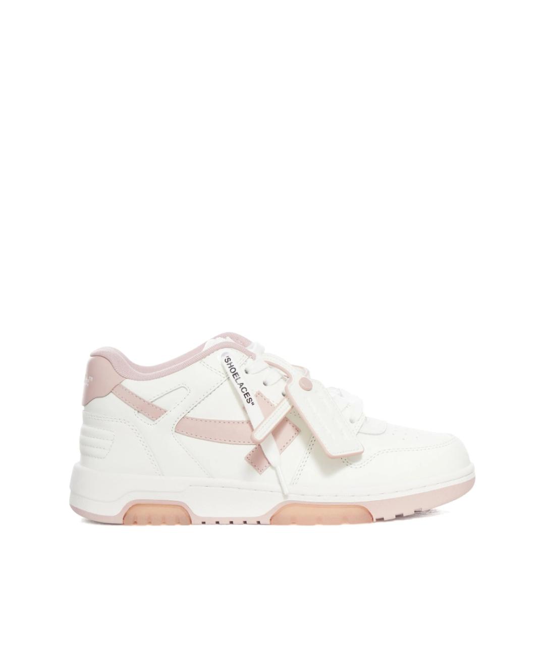 OFF-WHITE Белые кожаные кроссовки, фото 1