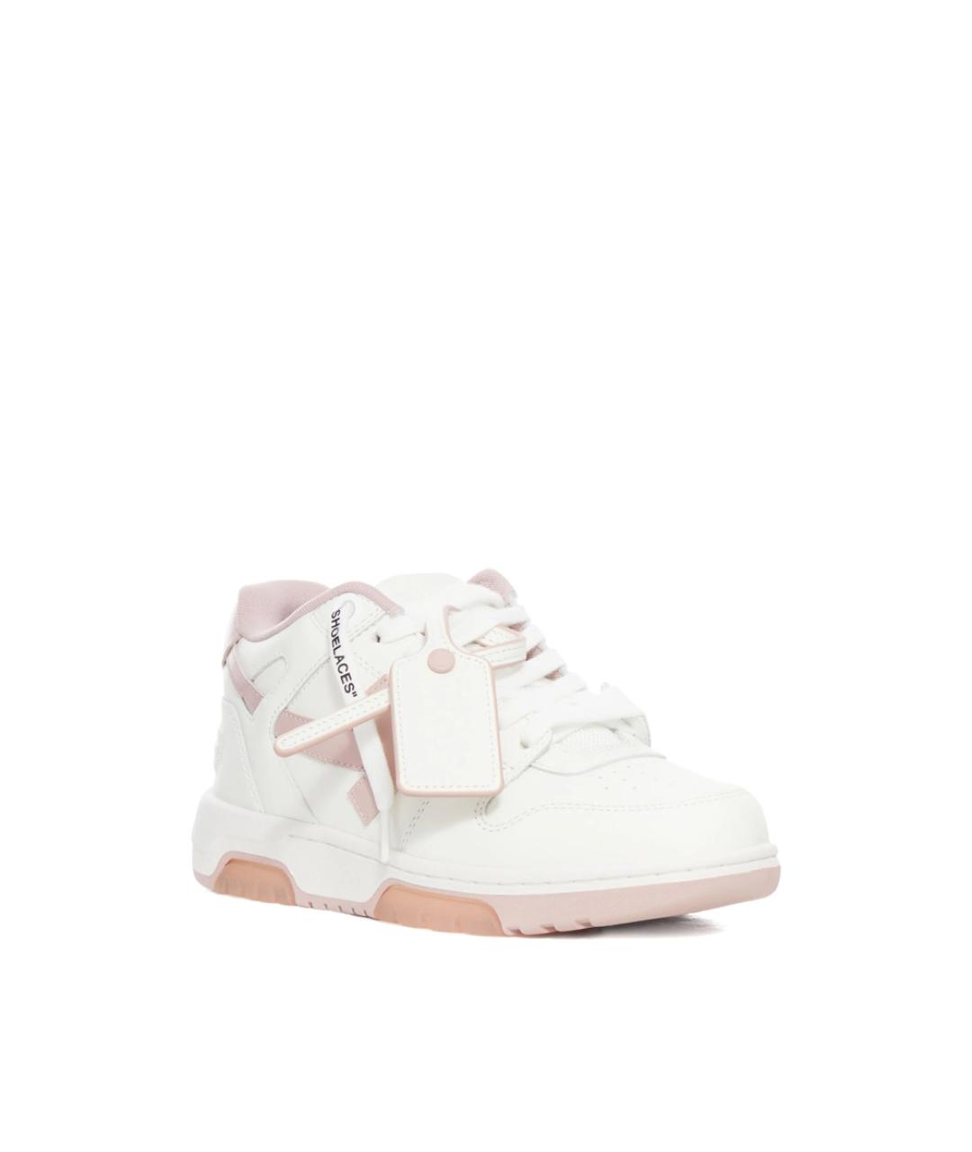 OFF-WHITE Белые кожаные кроссовки, фото 3