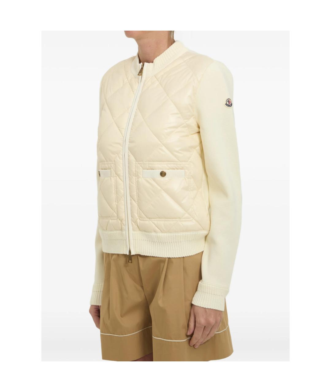 MONCLER Бежевая хлопковая куртка, фото 4
