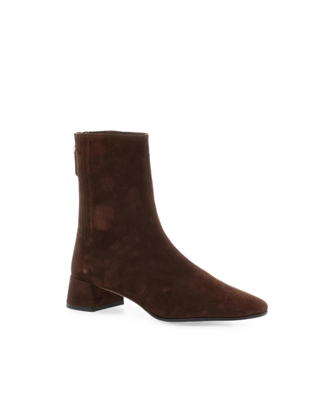 AQUAZZURA Коричневые замшевые ботильоны, фото 3
