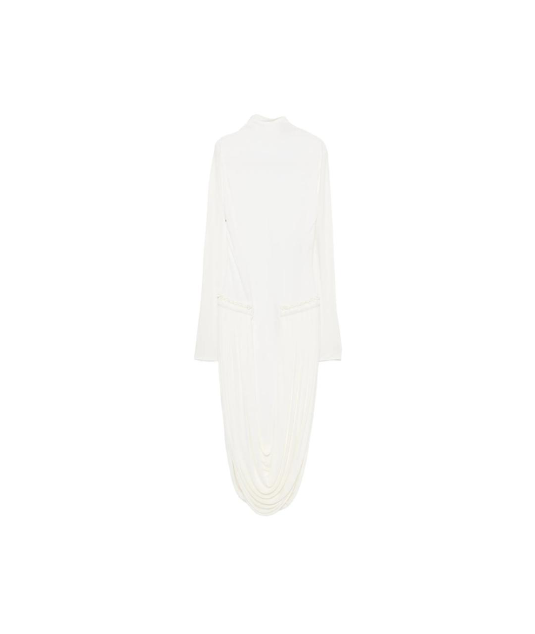 STELLA MCCARTNEY Белое вискозное коктейльное платье, фото 1