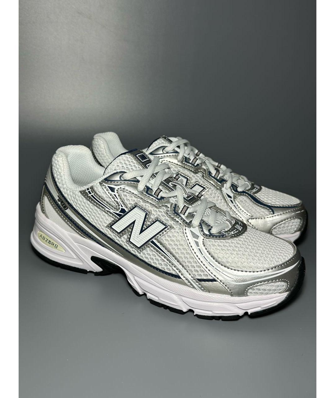NEW BALANCE Белые синтетические низкие кроссовки / кеды, фото 5