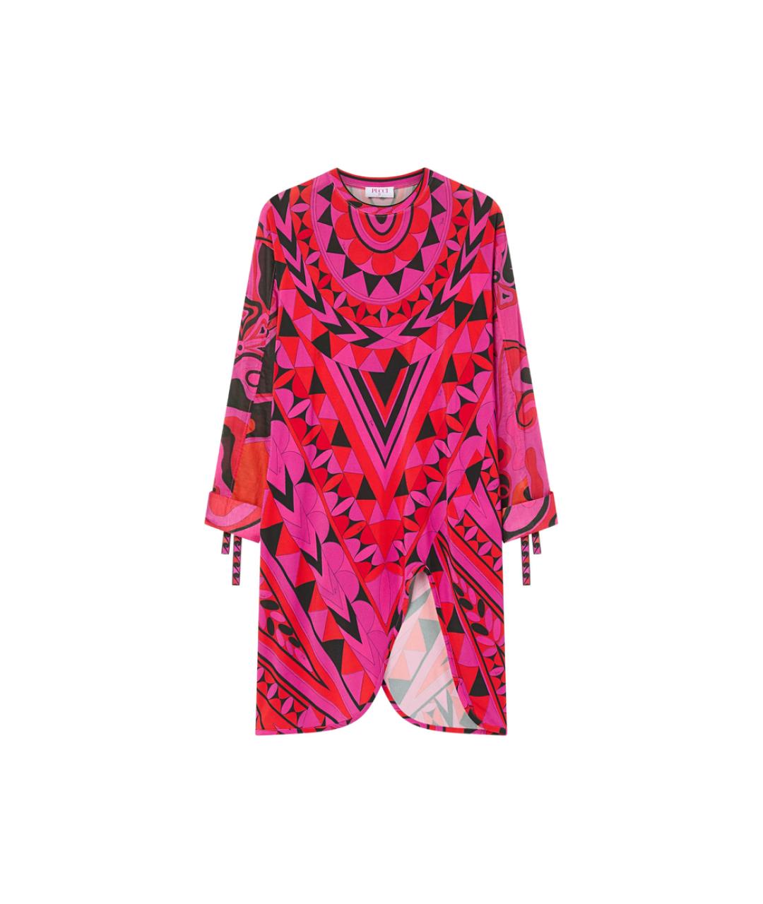 PUCCI Розовое хлопковое повседневное платье, фото 1