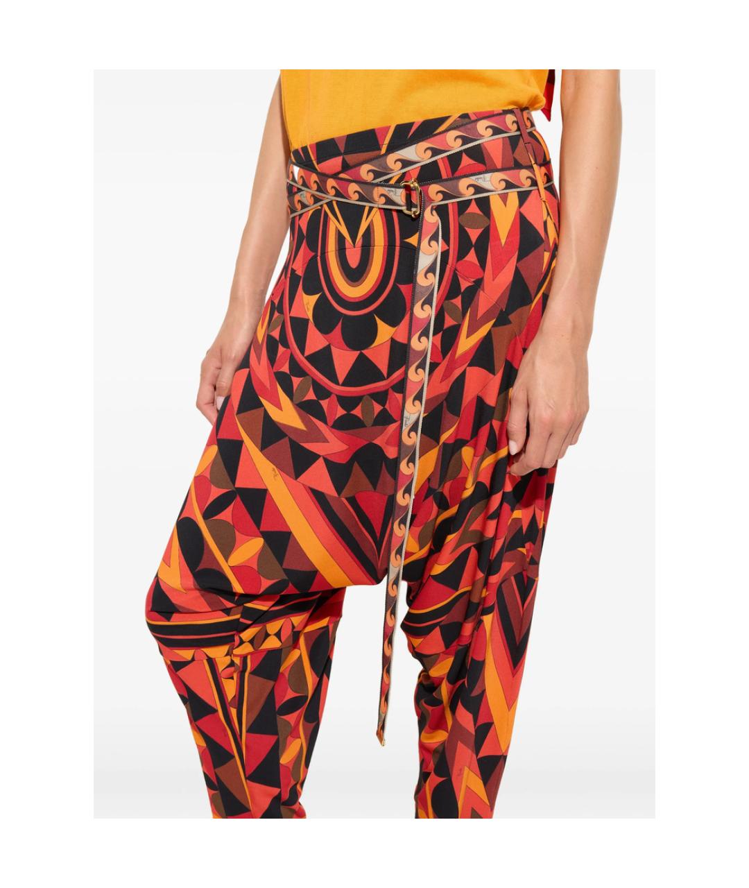 PUCCI Мульти вискозные брюки широкие, фото 3