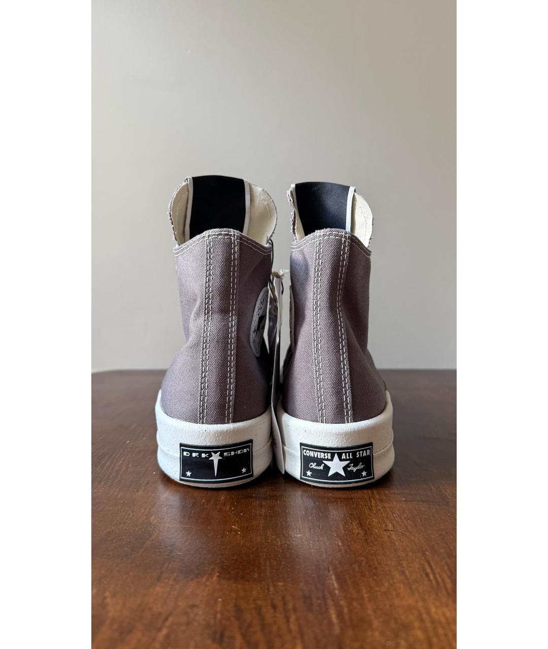 RICK OWENS DRKSHDW Серые кеды, фото 4