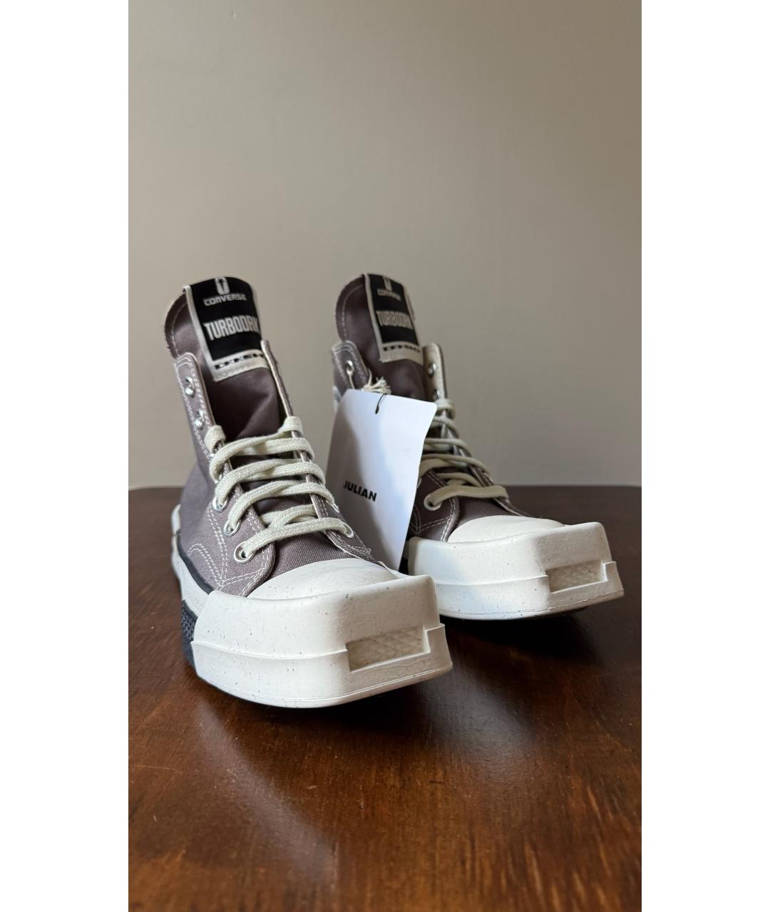 RICK OWENS DRKSHDW Серые кеды, фото 2