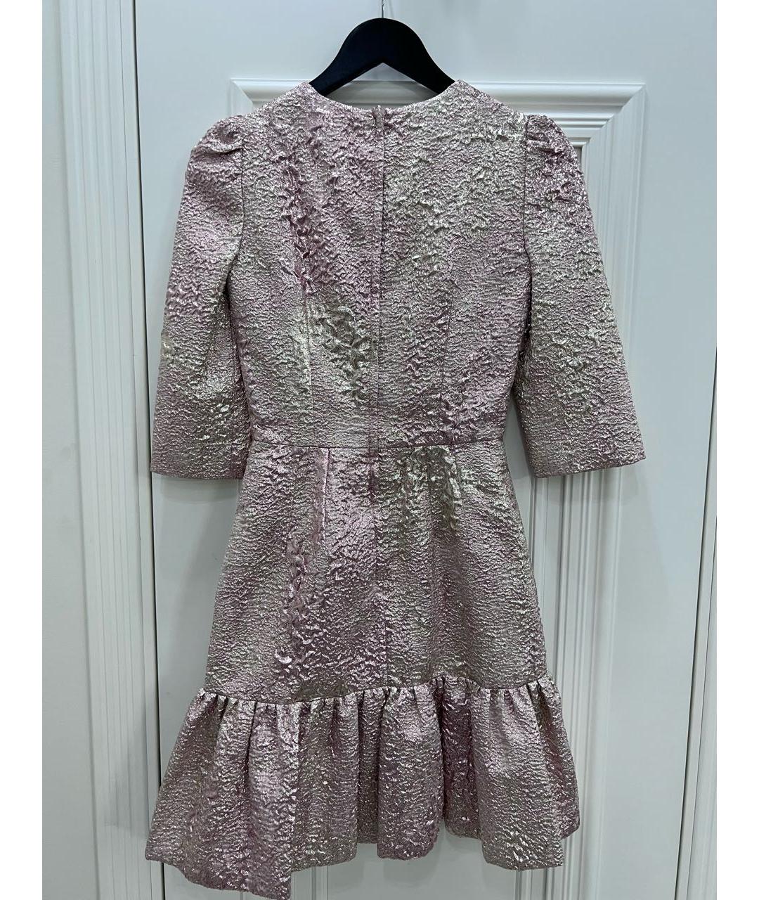 DOLCE&GABBANA Розовое полиэстеровое коктейльное платье, фото 2