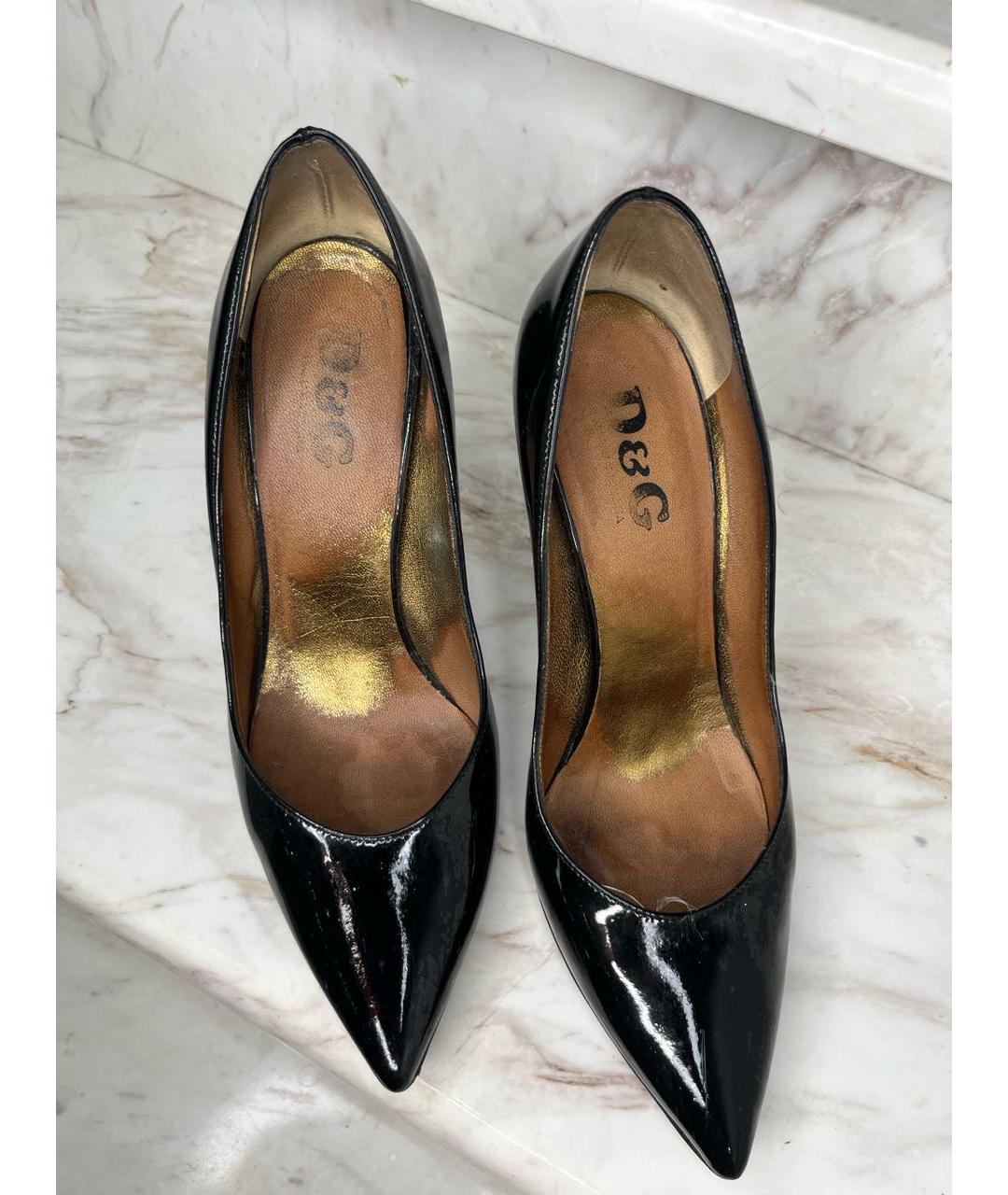 DOLCE&GABBANA Черные туфли из лакированной кожи, фото 2