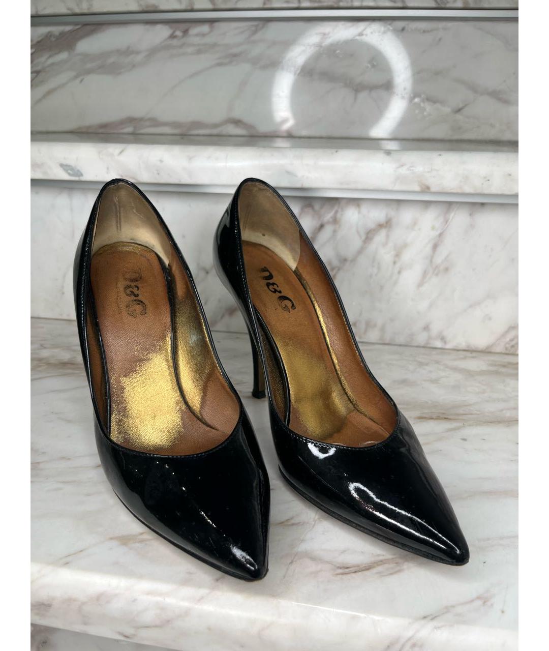 DOLCE&GABBANA Черные туфли из лакированной кожи, фото 3