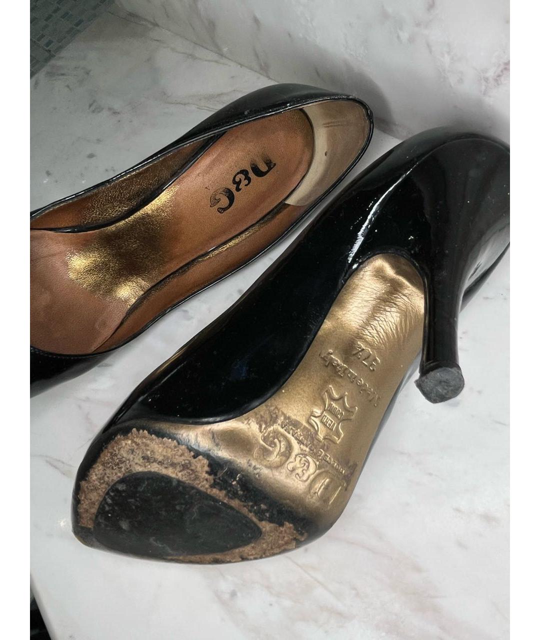 DOLCE&GABBANA Черные туфли из лакированной кожи, фото 4