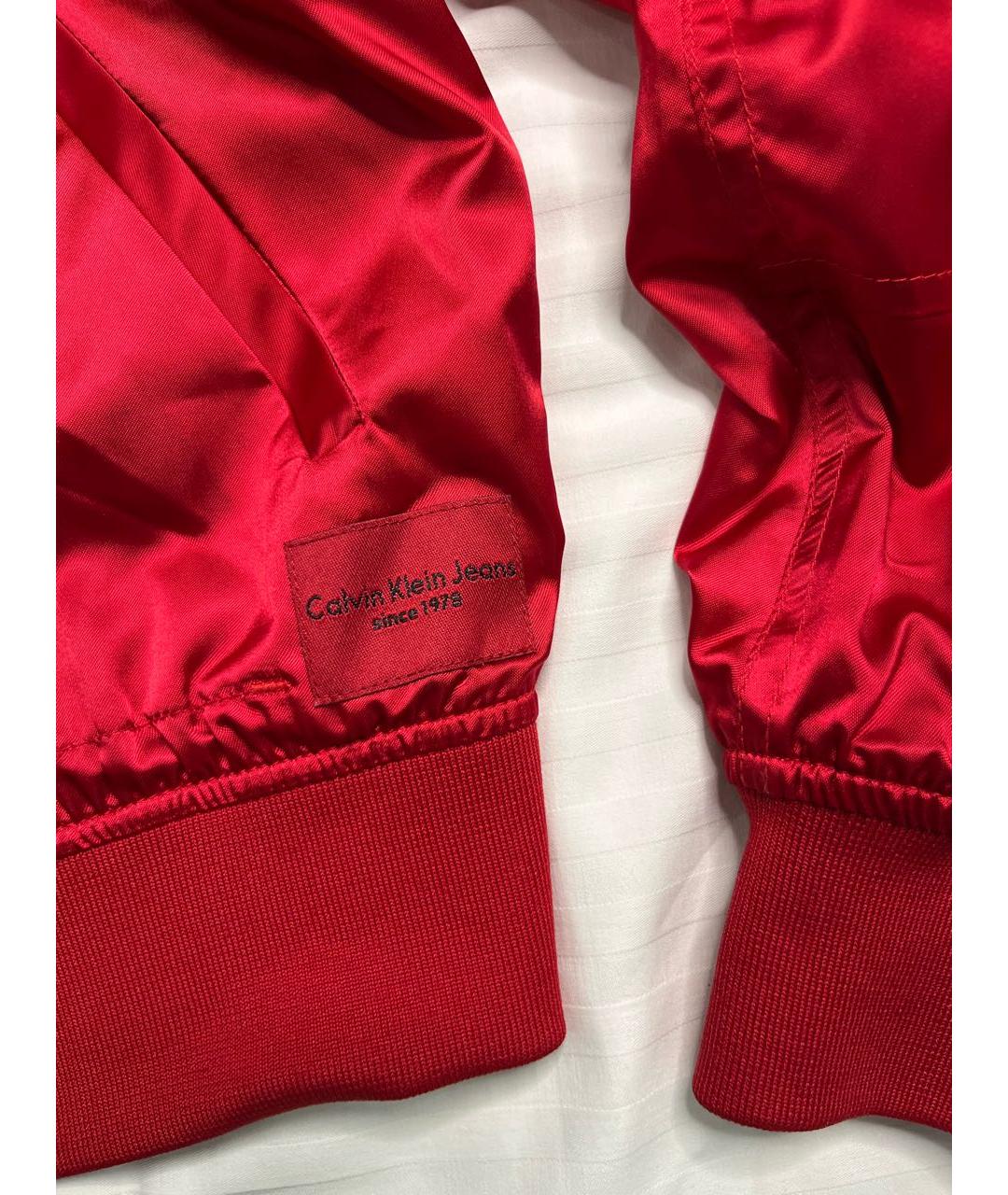 CALVIN KLEIN Красная полиамидовая куртка, фото 4