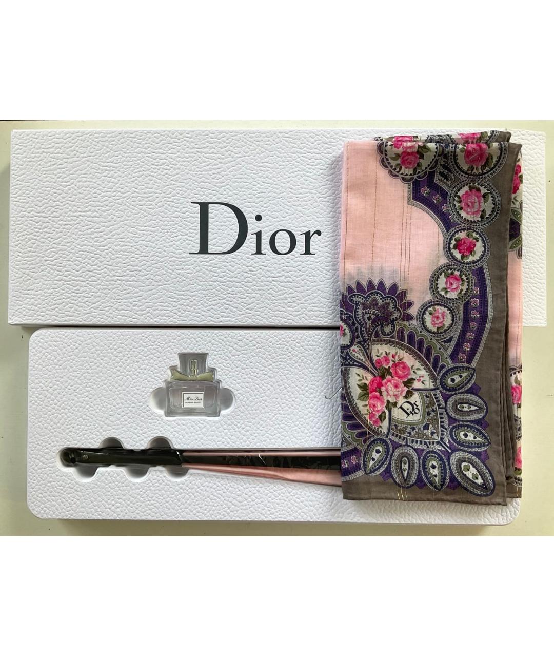 CHRISTIAN DIOR Розовый хлопковый платок, фото 4