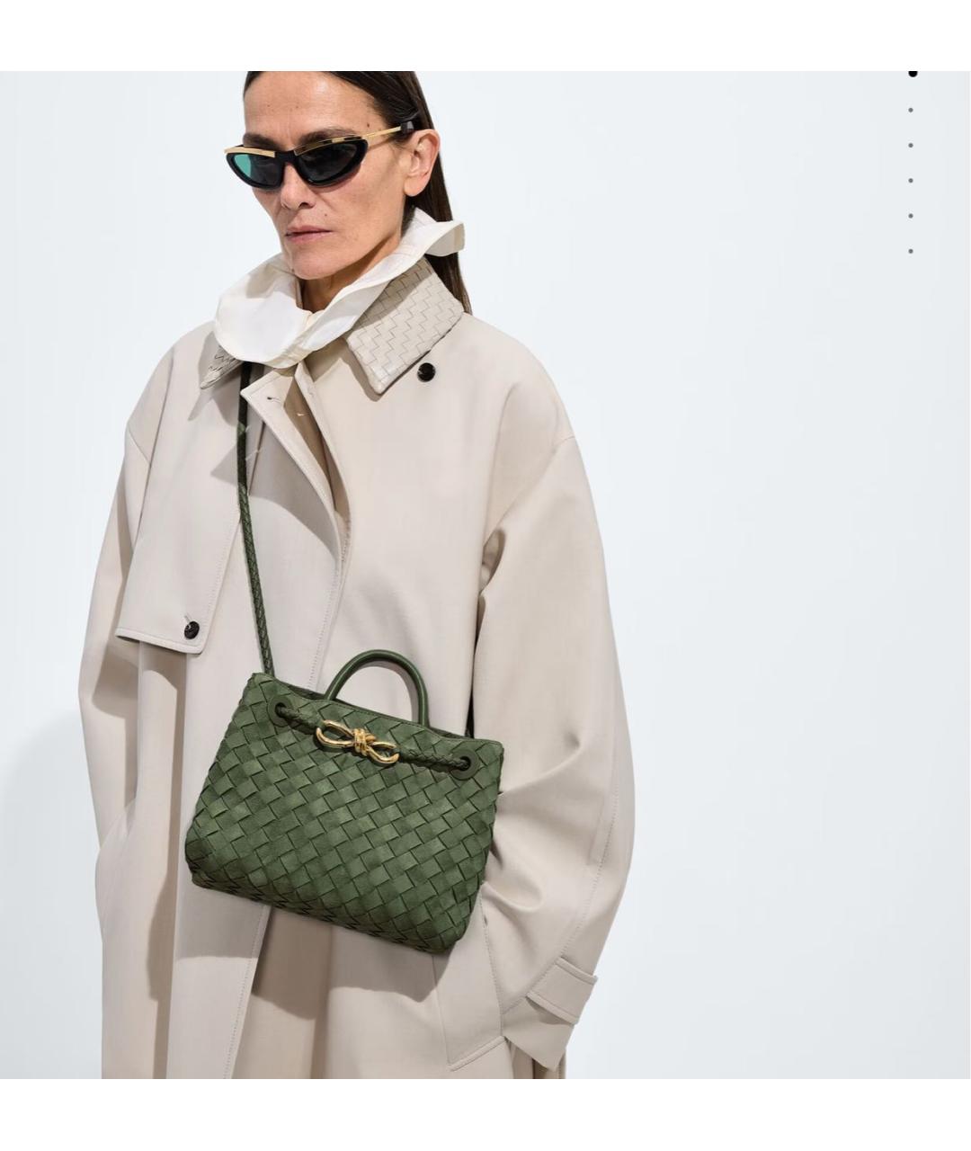 BOTTEGA VENETA Зеленая замшевая сумка тоут, фото 2