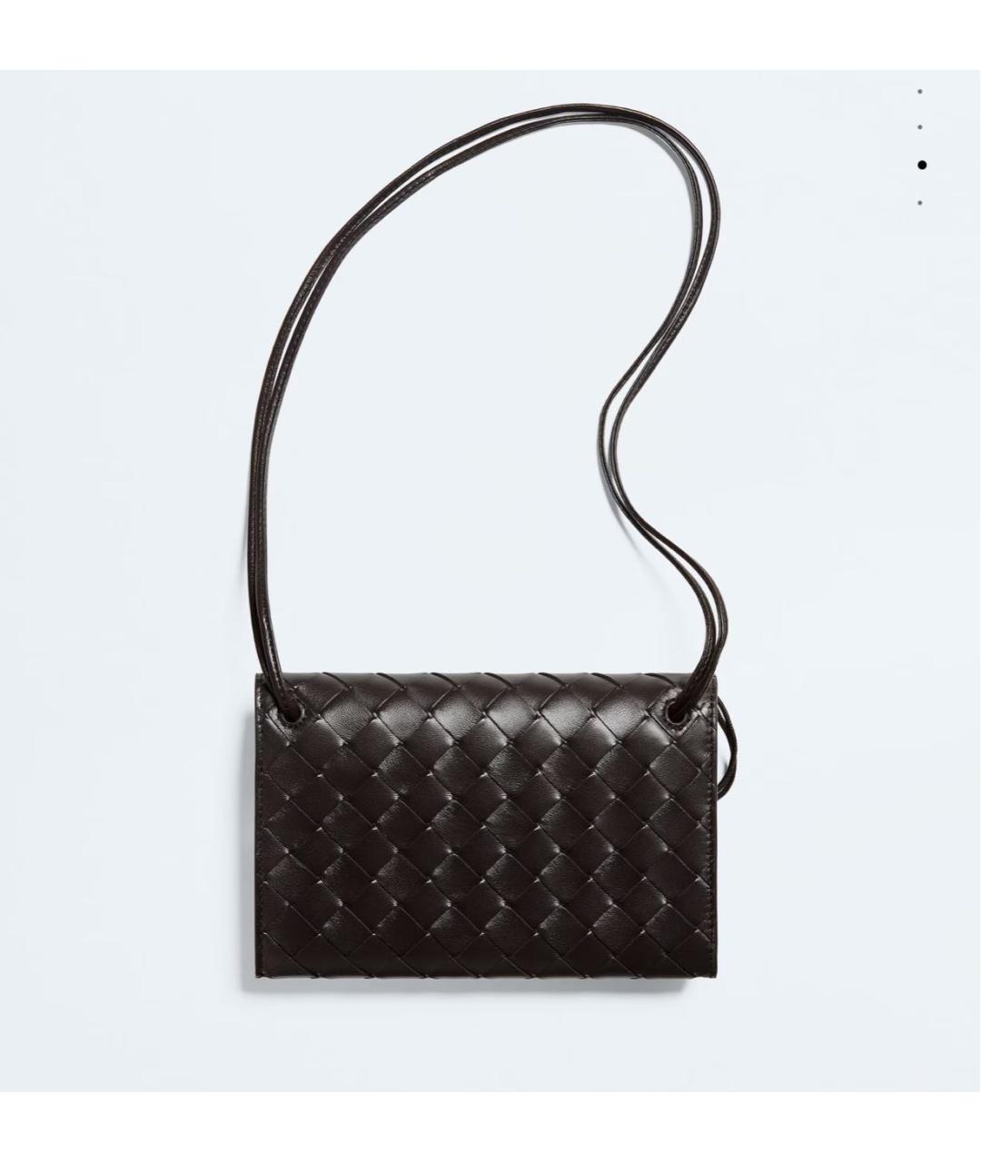 BOTTEGA VENETA Коричневая кожаная сумка через плечо, фото 3
