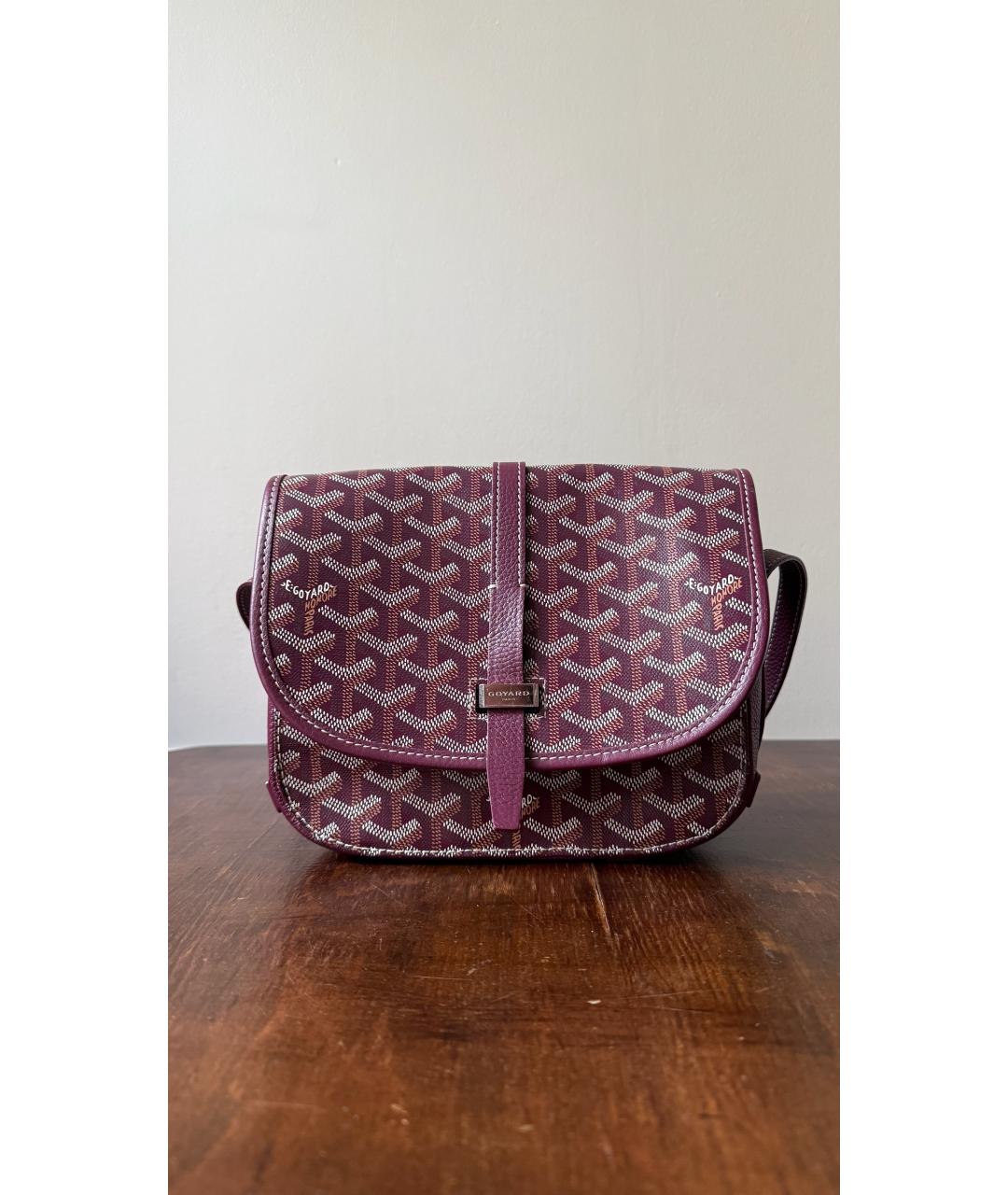 GOYARD Красная кожаная сумка через плечо, фото 7