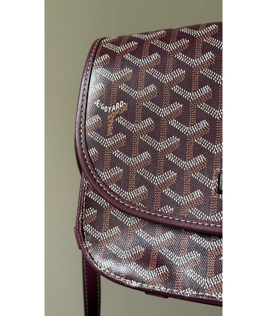 GOYARD Красная кожаная сумка через плечо, фото 5