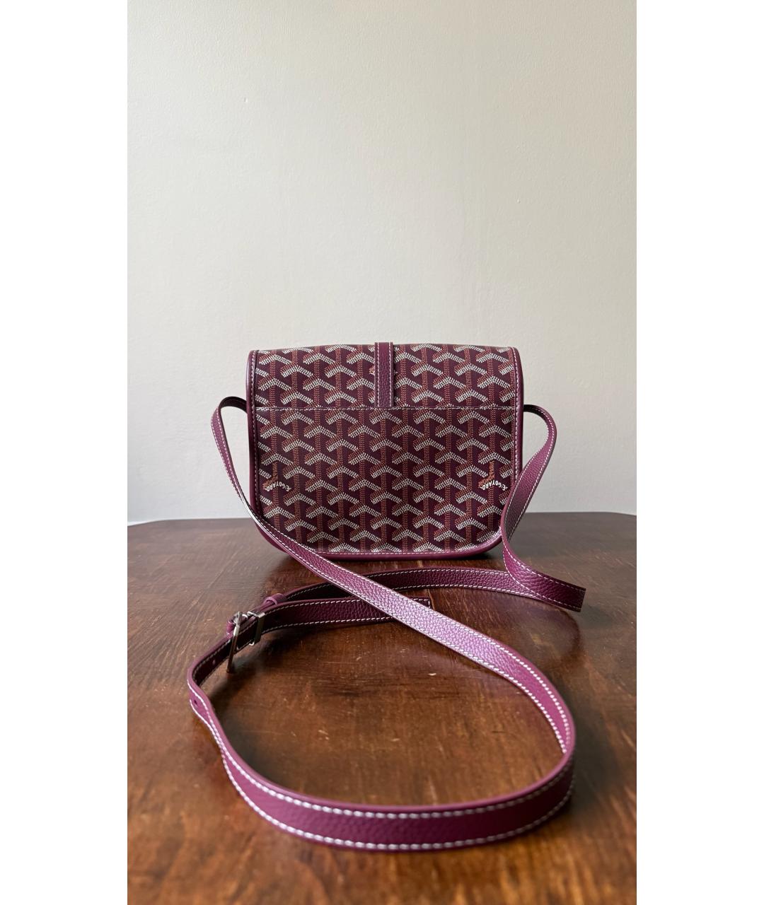 GOYARD Красная кожаная сумка через плечо, фото 2
